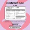 Lemme Glow Collagen Gummies for Thick Hair, Strong Nails & Healthy Skin with Multi-Collagen Peptides, Biotin, Trace Minerals, Zinc, Vitamins A, C & E, Dairy & Gluten Free, Peach Flavor, 60 ct.